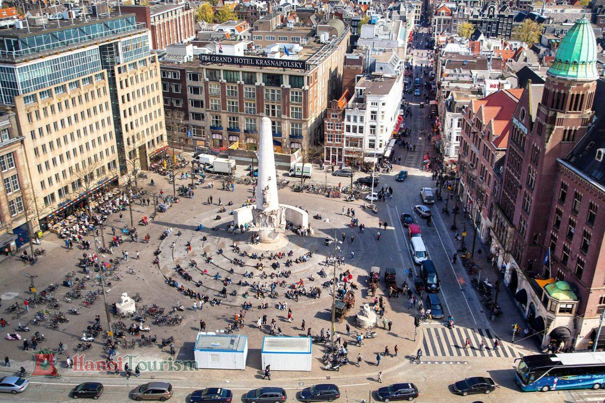Quảng trường Dam Square-Amsterdam- Hà Lan